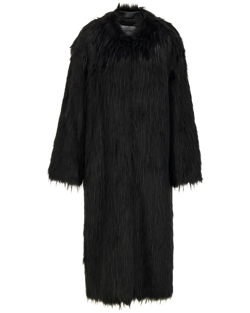 STAND Damen Mantel aus Kunstfell CAROLINA Schwarz