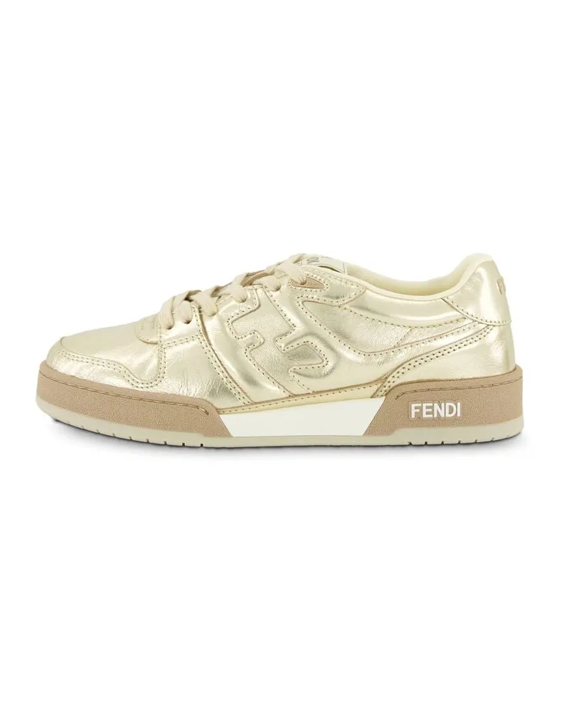 Fendi Damen Sneaker MATCH NAPPA LAMINATA Gold