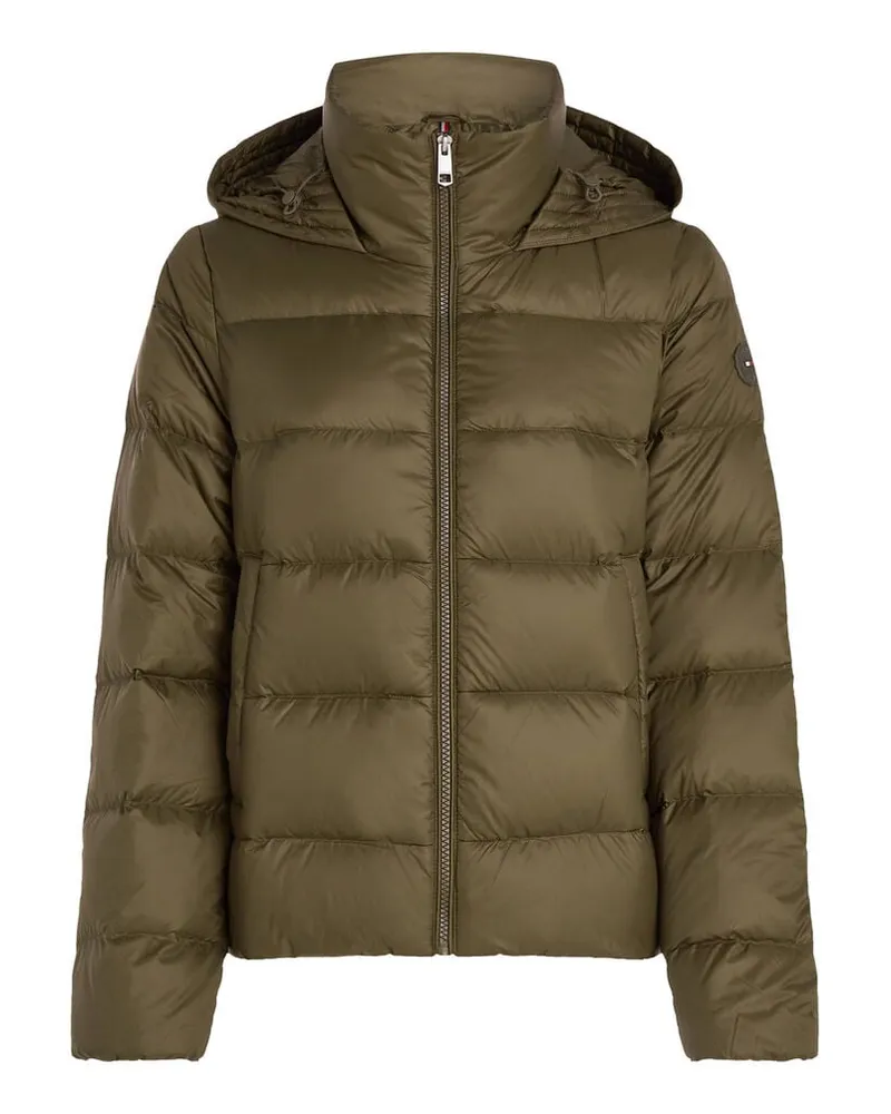 Tommy Hilfiger Damen Daunenjacke wasserabweisend Regular Fit Khaki