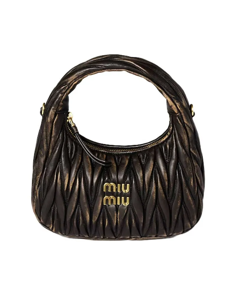 Miu Miu Damen Tasche WANDER MATELASSE OLD Braun