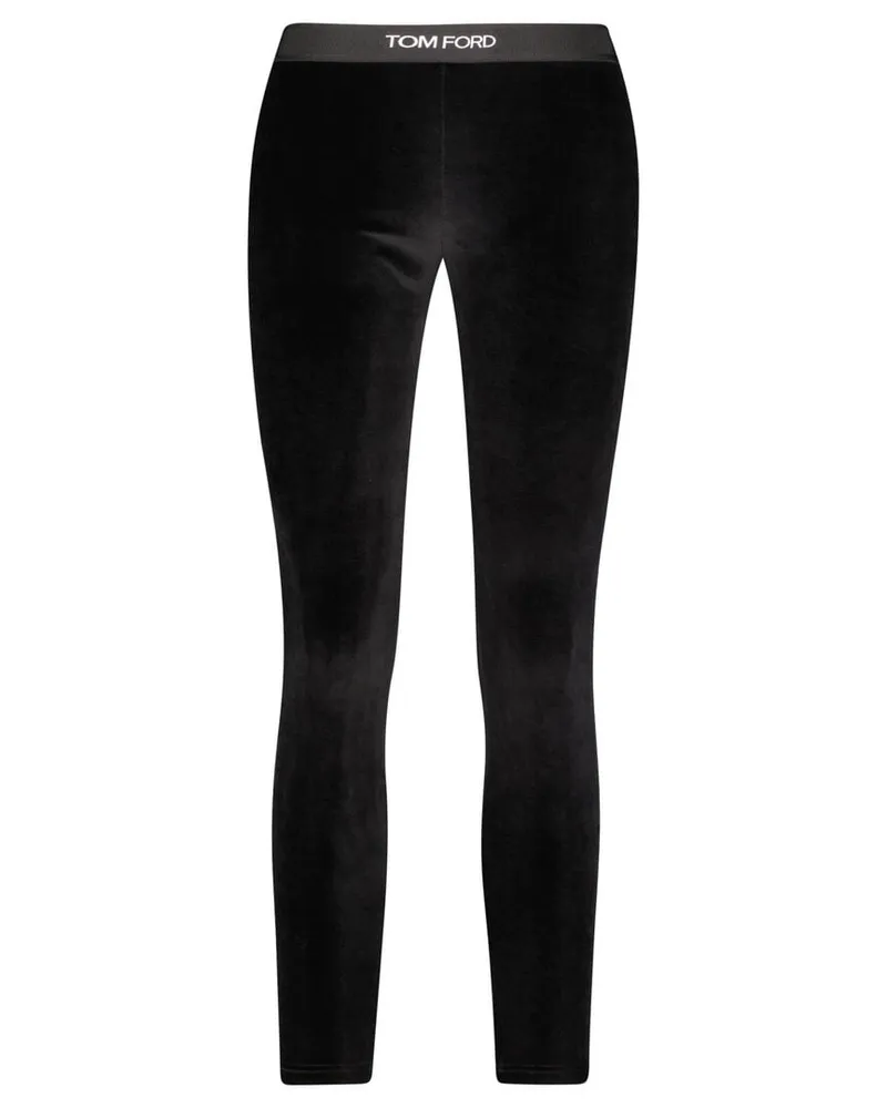 Tom Ford Damen Leggings STRETCH VELVET SIGNATURE Schwarz