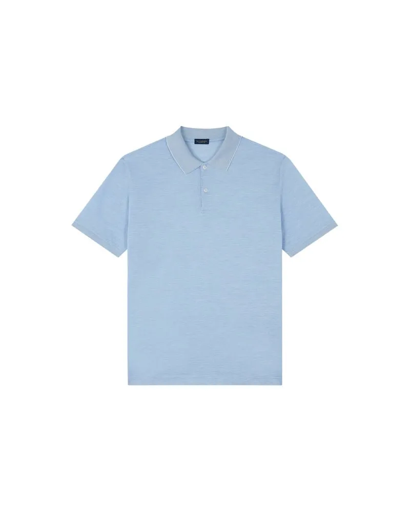 Paul & Shark Herren Poloshirt mit Seide Bleu