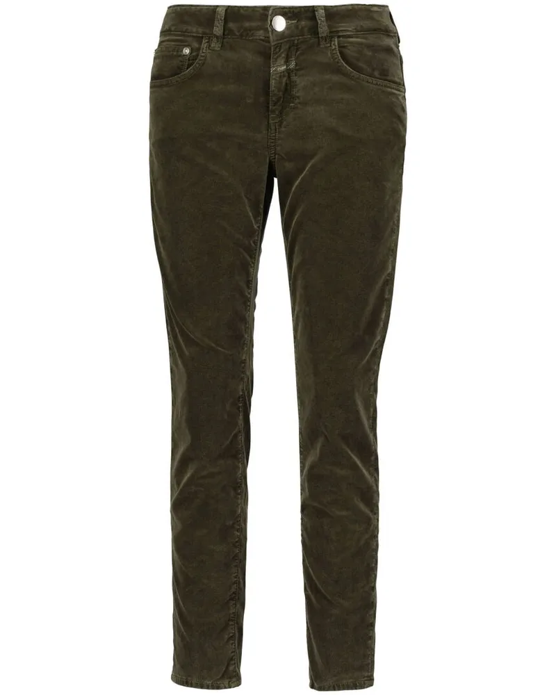 Closed Damen Samthose BAKER Skinny Fit verkürzt Oliv