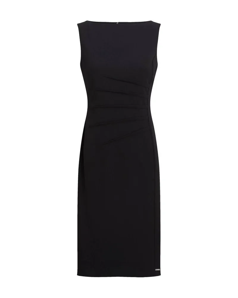 Calvin Klein Damen Kleid SCUBA CREPE Schwarz
