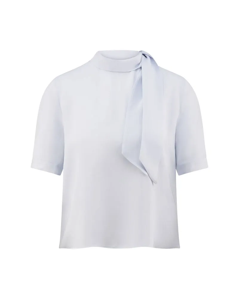 Riani Damen Schluppenbluse mit Seide Blau