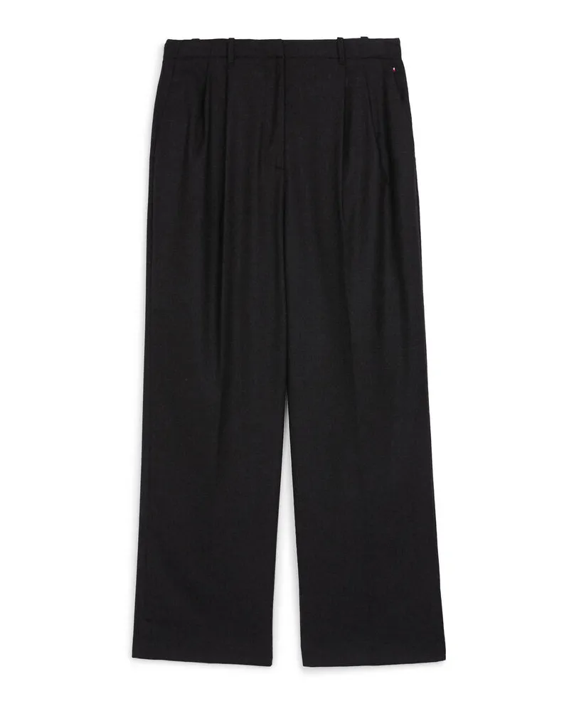 Tommy Hilfiger Damen Hose aus Wollmix Schwarz