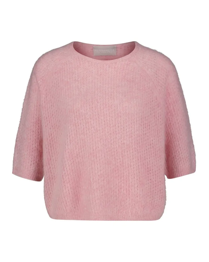 hemisphere Damen Kaschmirpullover Kurzarm Rose