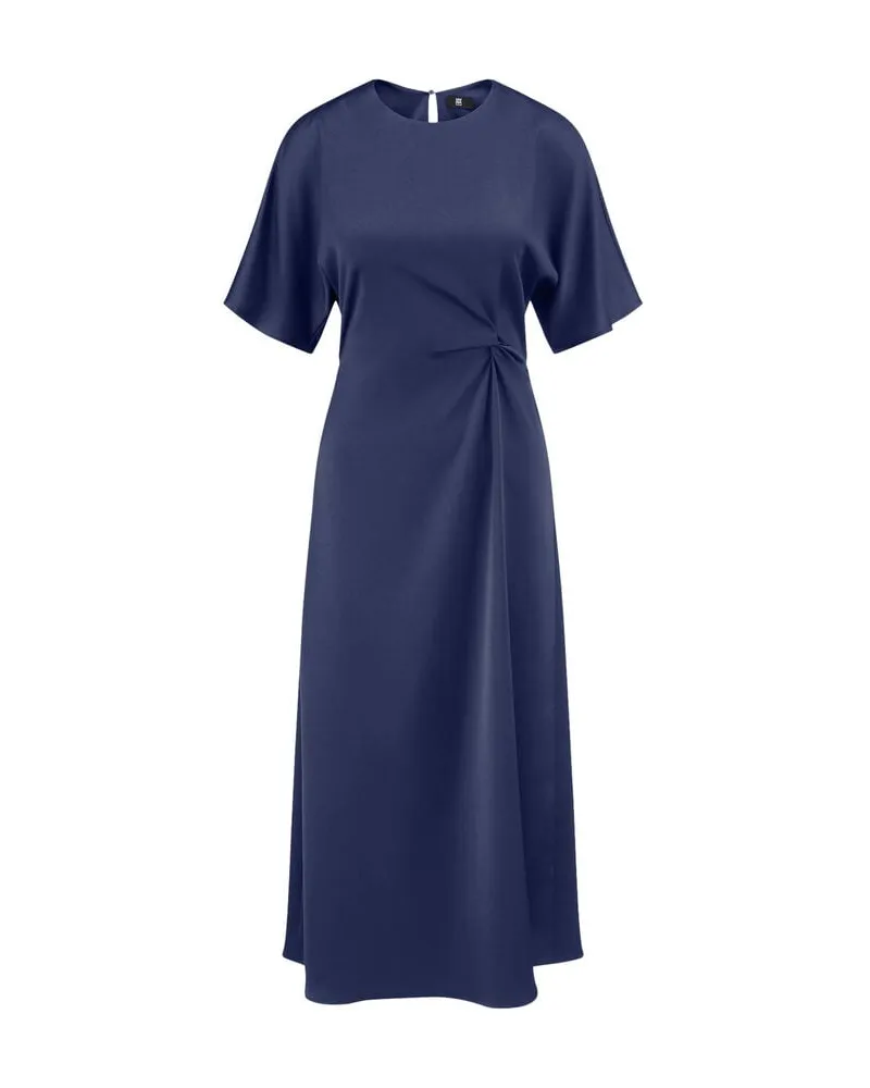 Riani Damen Midikleid mit Taillendrapierung Mehrfarbig