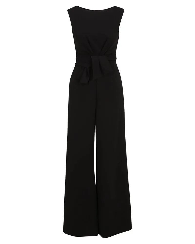 Vera Mont Damen Jumpsuit mit weitem Bein Schwarz