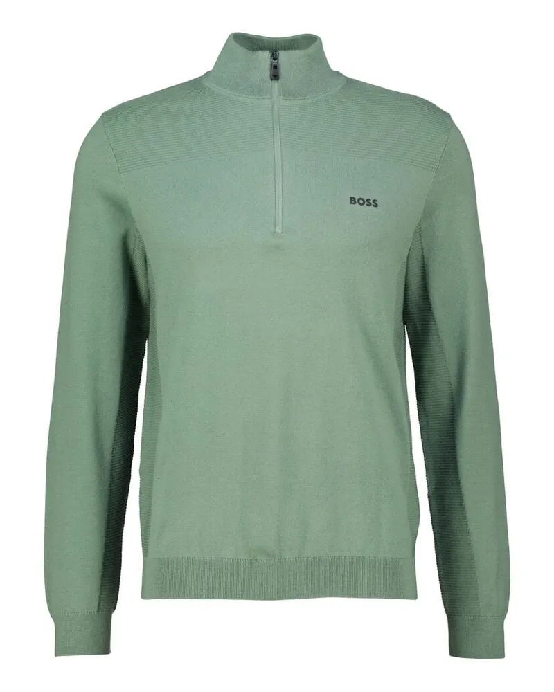 HUGO BOSS Herren Pullover KN_MOMENTUM-X aus Baumwolle Grün
