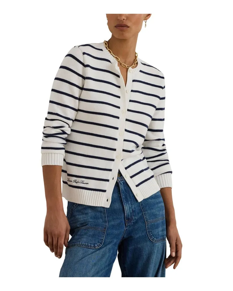 Ralph Lauren Damen Strickjacke aus Baumwolle Marine