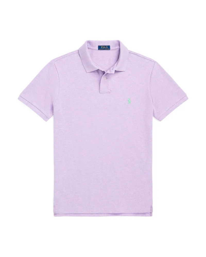 Ralph Lauren Herren Poloshirt Custom Slim Fit Kurzarm Flieder