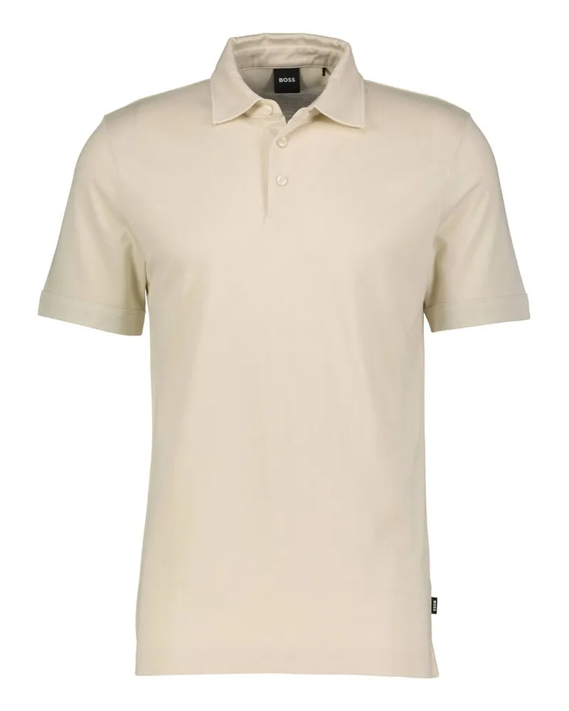 HUGO BOSS Herren Poloshirt aus Lyocell und Baumwolle H-PRESS Offwhite