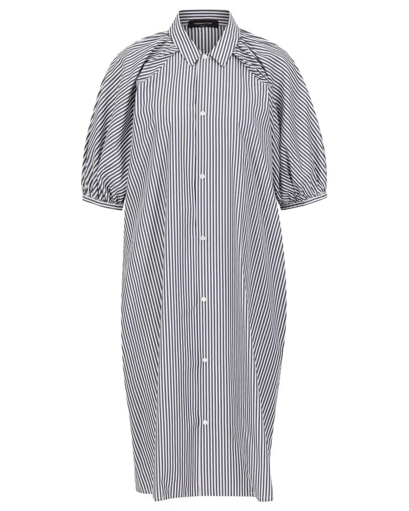 Fabiana Filippi Damen Kleid aus Popeline Blau
