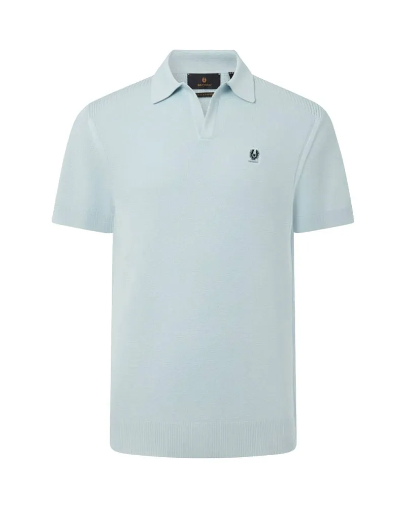 Belstaff Herren Strick-Poloshirt Bleu