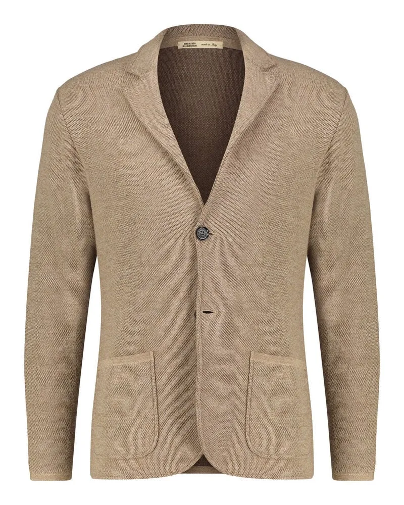 Maurizio Baldassari Herren Strickjacke aus Baumwolle und Wolle Sand