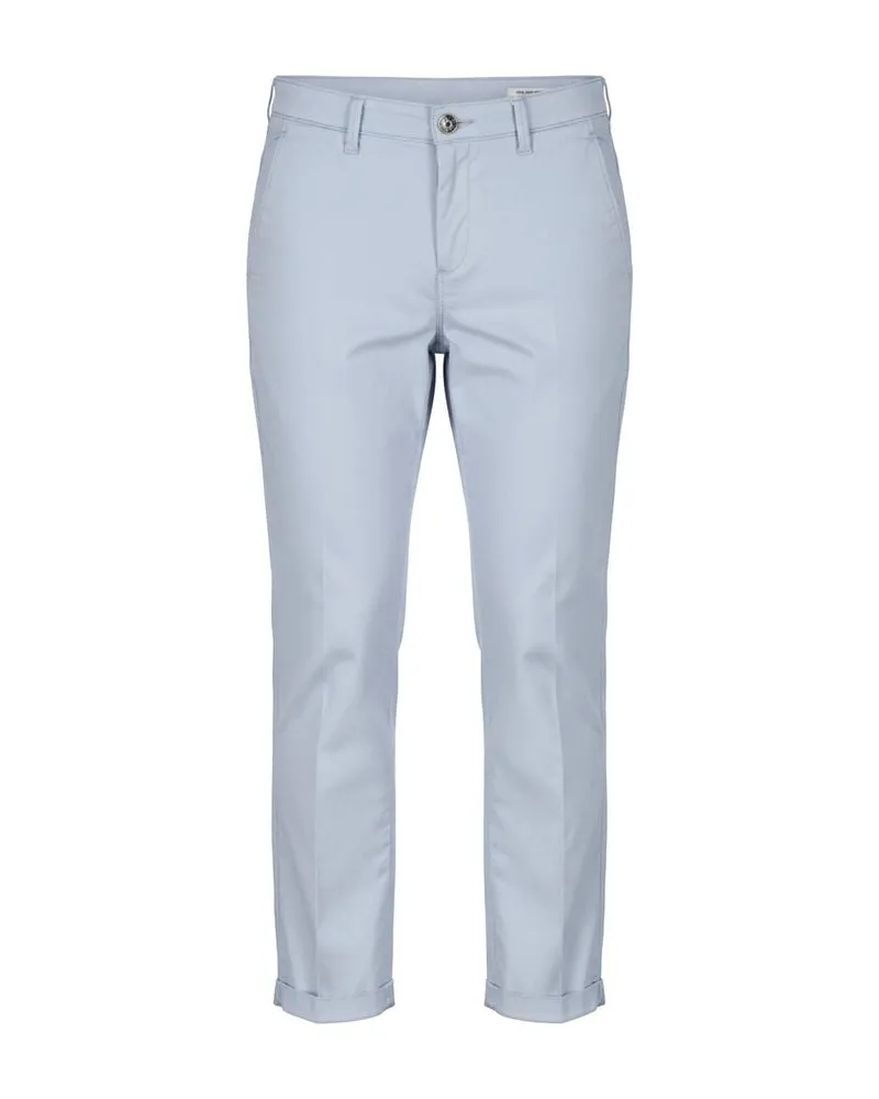MAC Jeans Damen Chinohose "Chino Turn Up Blau
