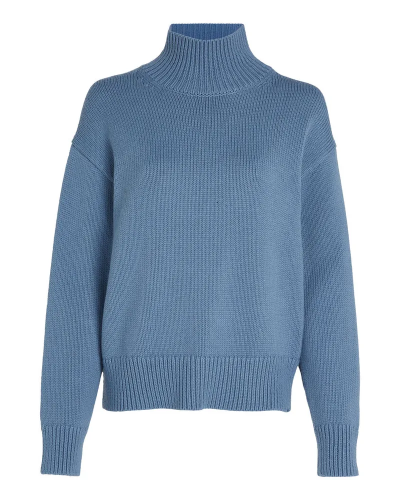 Calvin Klein Damen Pullover mit Stehkragen Bleu