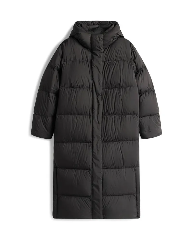 Tommy Hilfiger Damen Daunenmantel mit Kapuze Schwarz