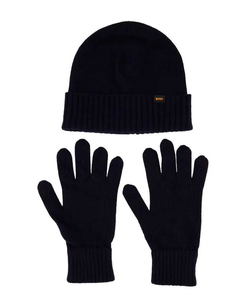 HUGO BOSS Herren Handschuhe mit Wolle KALLIPSO_SET Marine