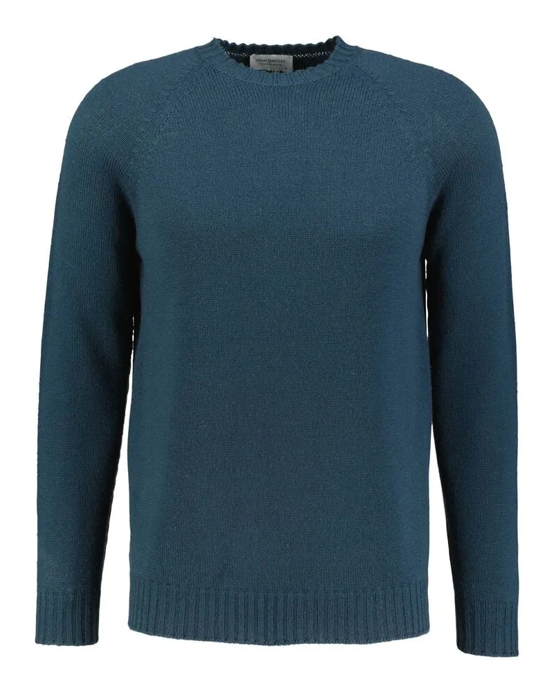 John Smedley Herren Strickpullover aus Merinowolle DENVER 7GG EXTRAFINE MERINO EASY RN Oliv