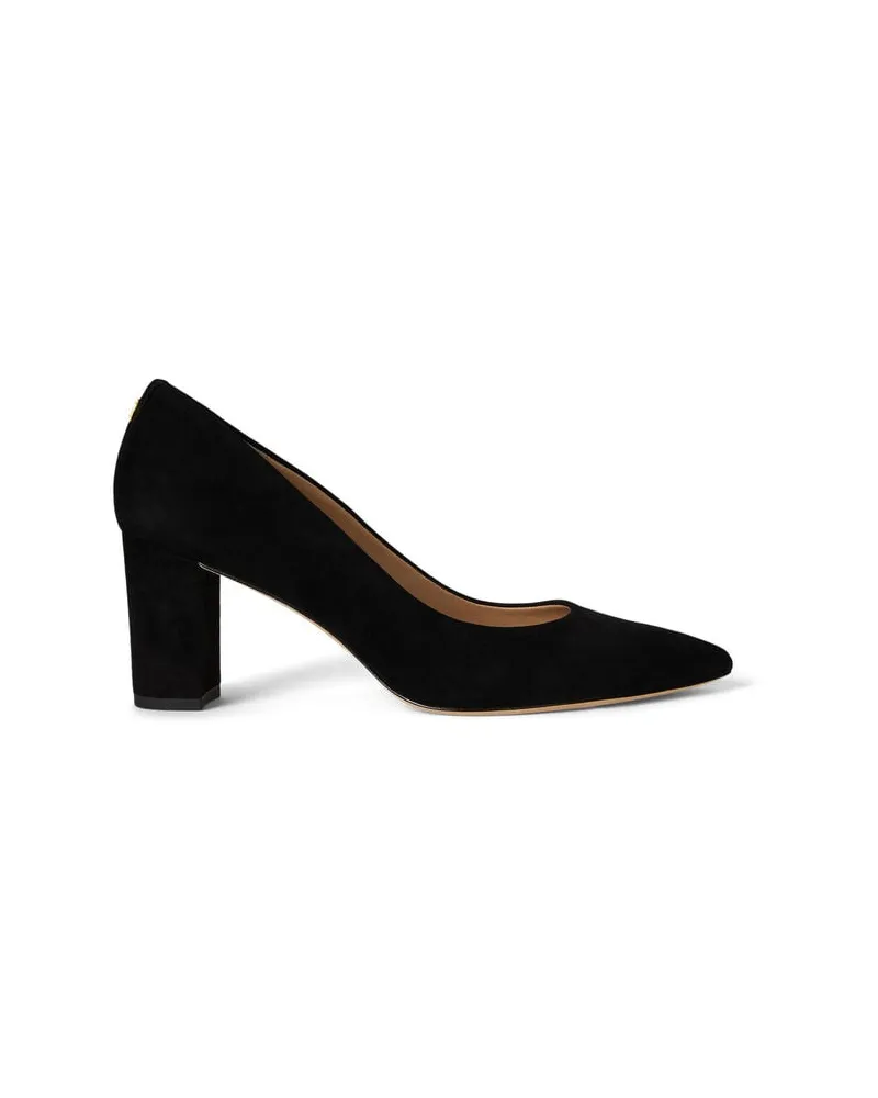 Ralph Lauren Damen Pumps 70 mm aus Wildleder Schwarz