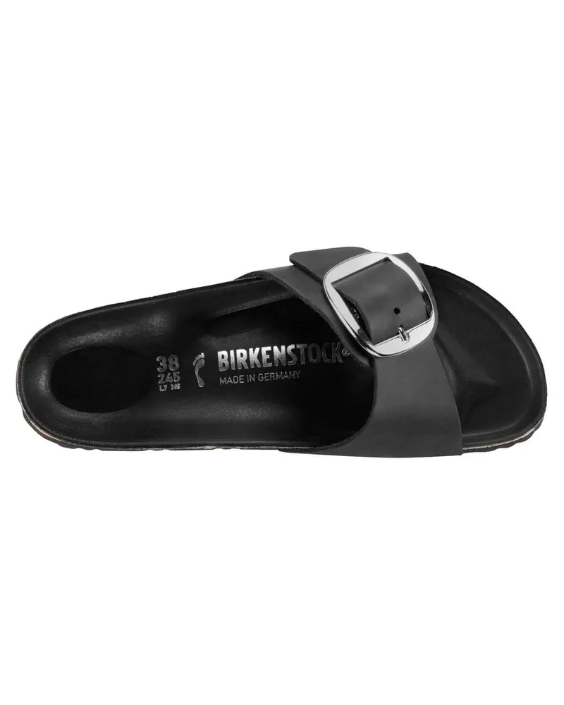 Birkenstock Damen Pantoletten "Madrid Big Buckle Schwarz