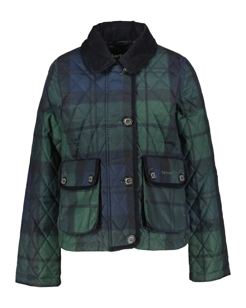 Barbour Damen Steppjacke LOUDON QUILT TARTAN Schwarz