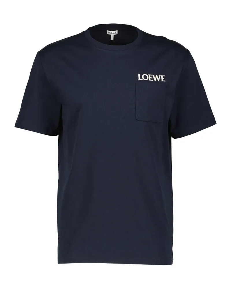 Loewe Herren T-Shirt aus Baumwolle Marine