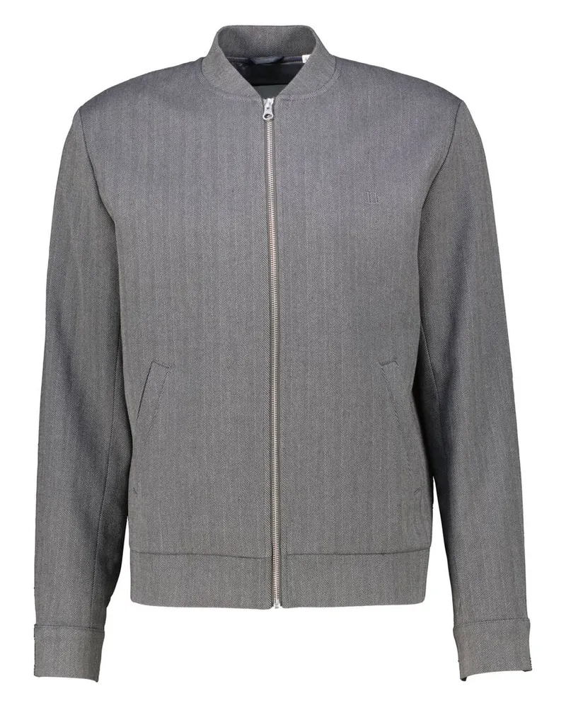 LES DEUX Herren Blouson COMO HERRINGBONE BOMBER JACKET Grau