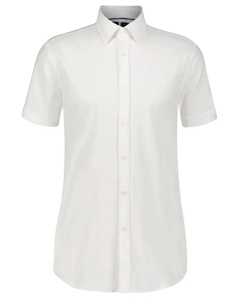HUGO BOSS Herren Hemd P-HANK-KENT-SH-C-214 Slim Fit Weiss