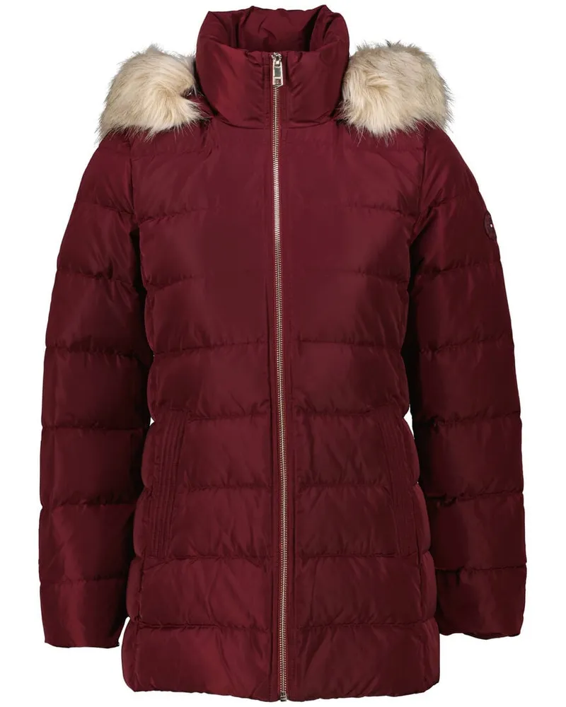 Tommy Hilfiger Damen Daunenjacke mit Kunstpelz-Kapuze HERITAGE Bordeaux