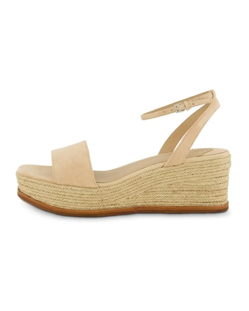 Ralph Lauren Damen Keilsandaletten ESPADRILLE mit Wildleder Sand