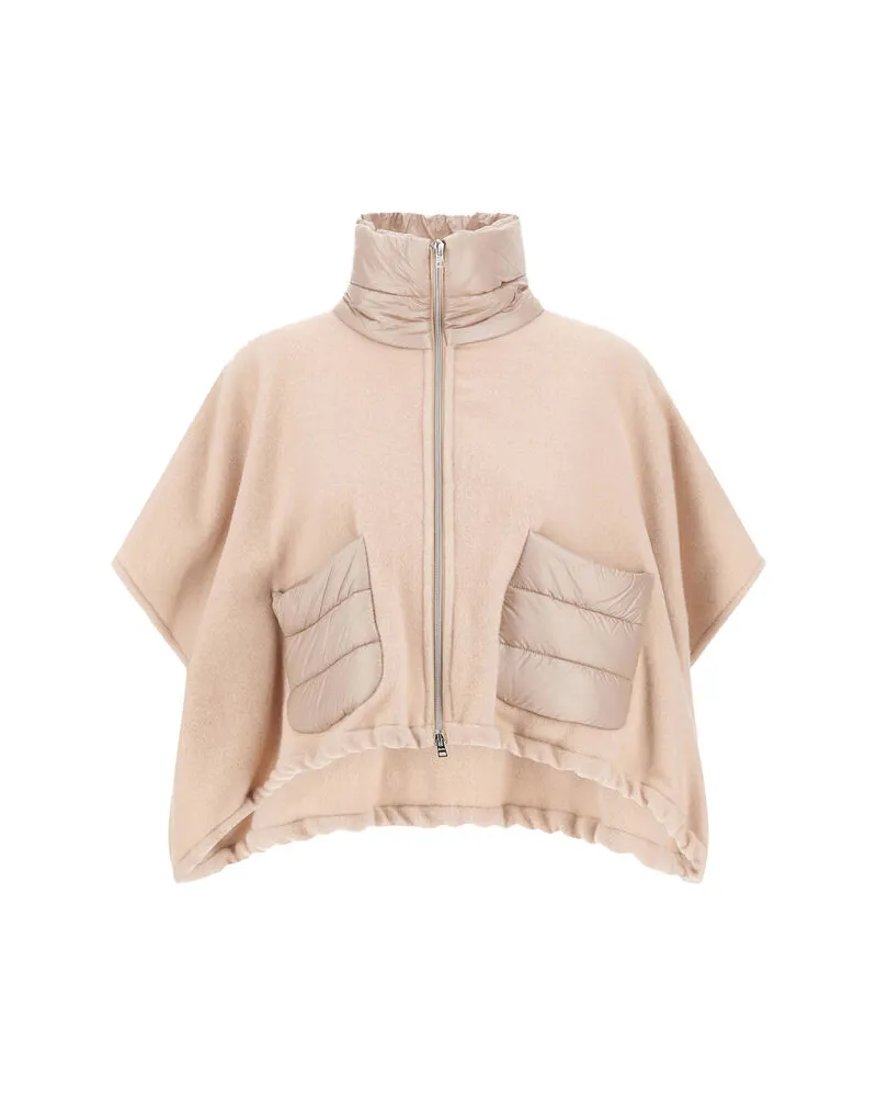 Herno Damen Poncho aus Wolle und Kaschmir Rose
