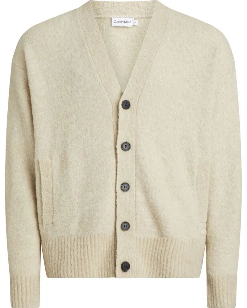 Calvin Klein Herren Strickjacke mit Wolle Camel
