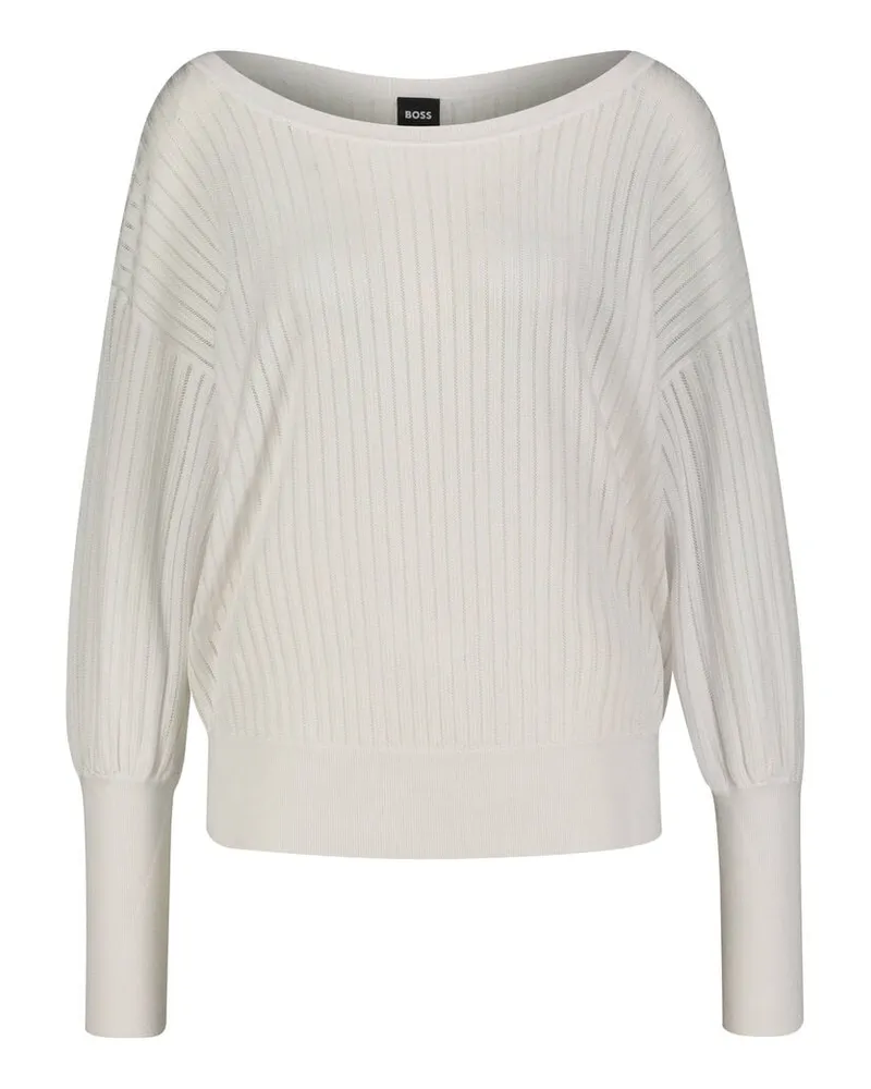 HUGO BOSS Damen Strickpullover FALLONIA Weiss