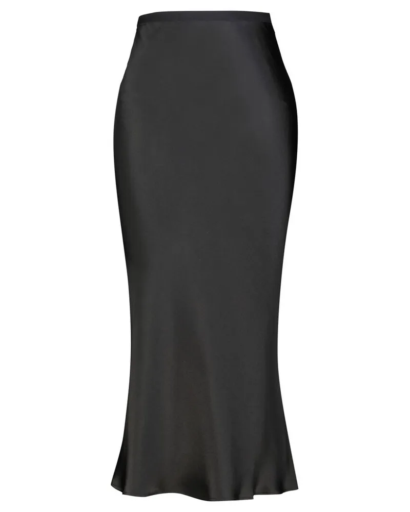 Anine Bing Damen Seidenrock BAR SILK SKIRT Schwarz