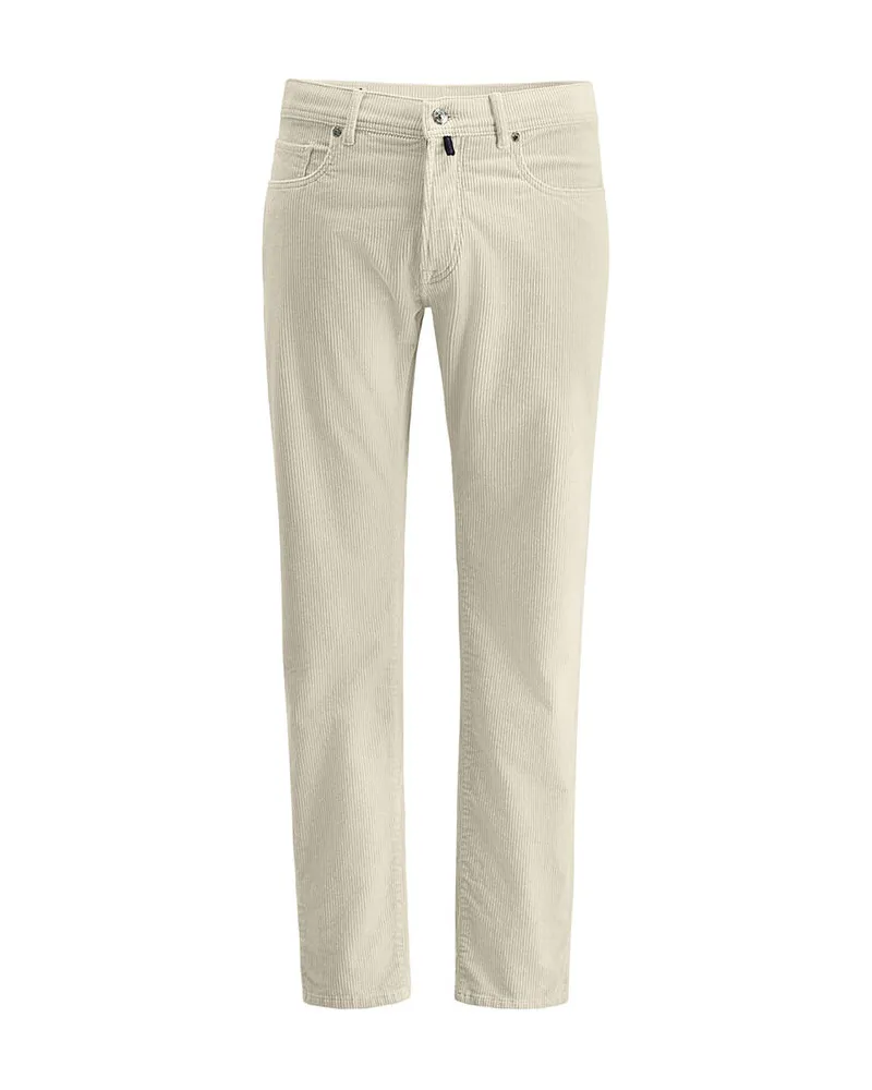 Pierre Cardin Herren Chinohose PC-LAVAL Regular Fit mit Stretch-Anteil Wollweiss