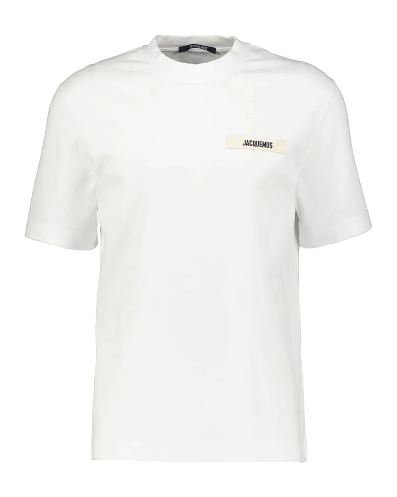 Jacquemus Herren T-Shirt aus Bio-Baumwolle LE T-SHIRT GROS GRAIN Weiss