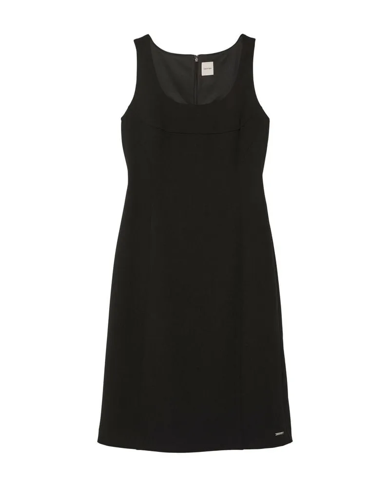 Calvin Klein Damen Etuikleid ärmellos Schwarz