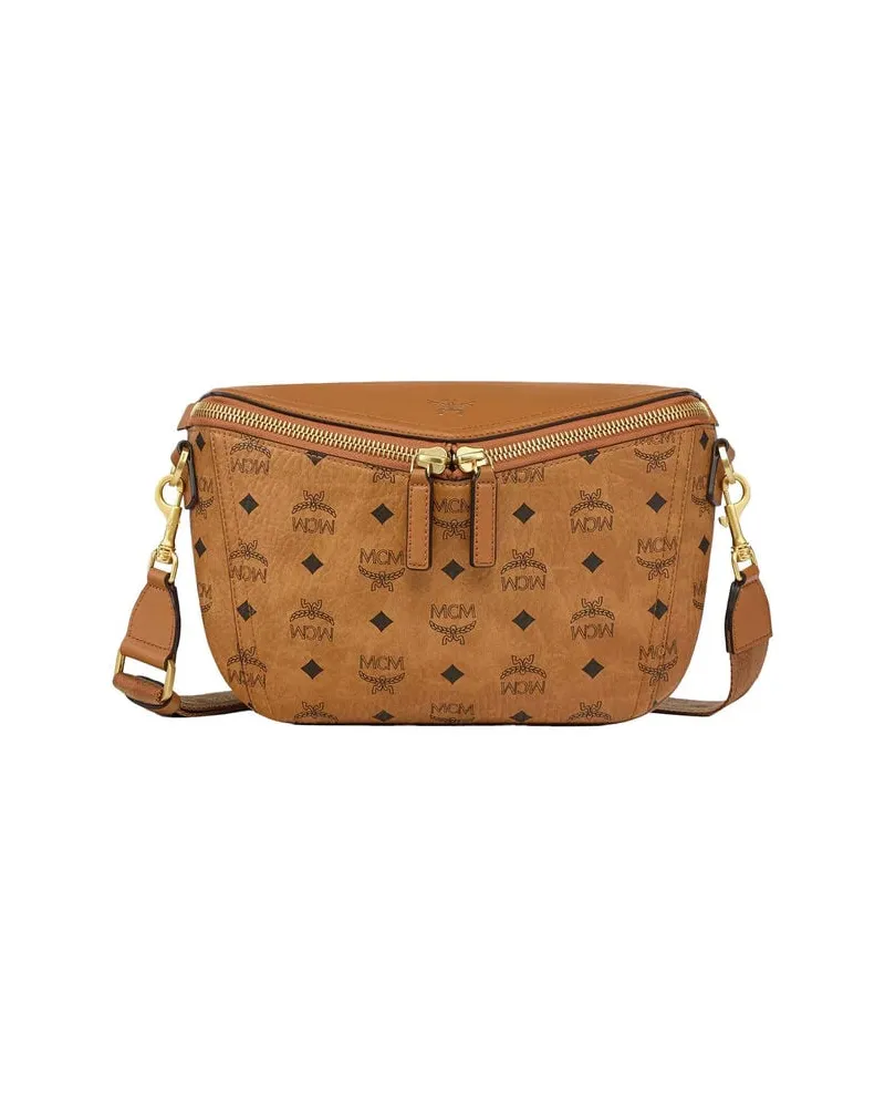 MCM Herren Umhängetasche DIAMOND 3D Cognac