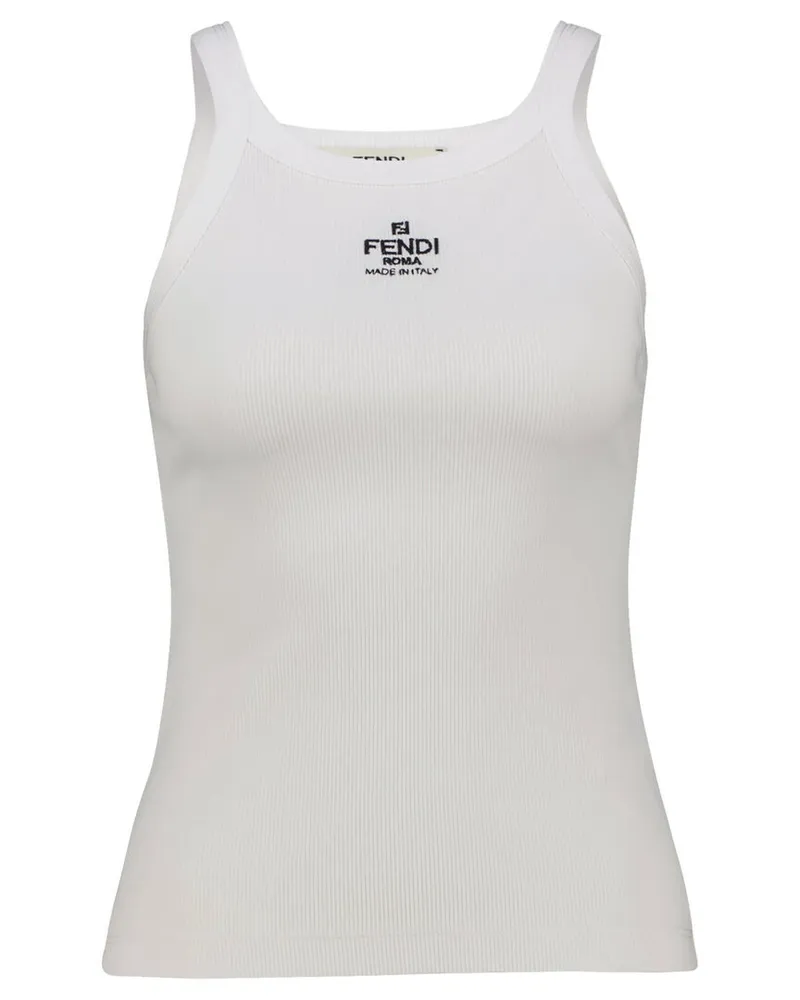 Fendi Damen Tanktop Weiss