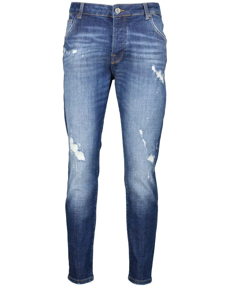 Goldgarn Herren Jeans NECKARAU TWISTED CROPPED Darkblue
