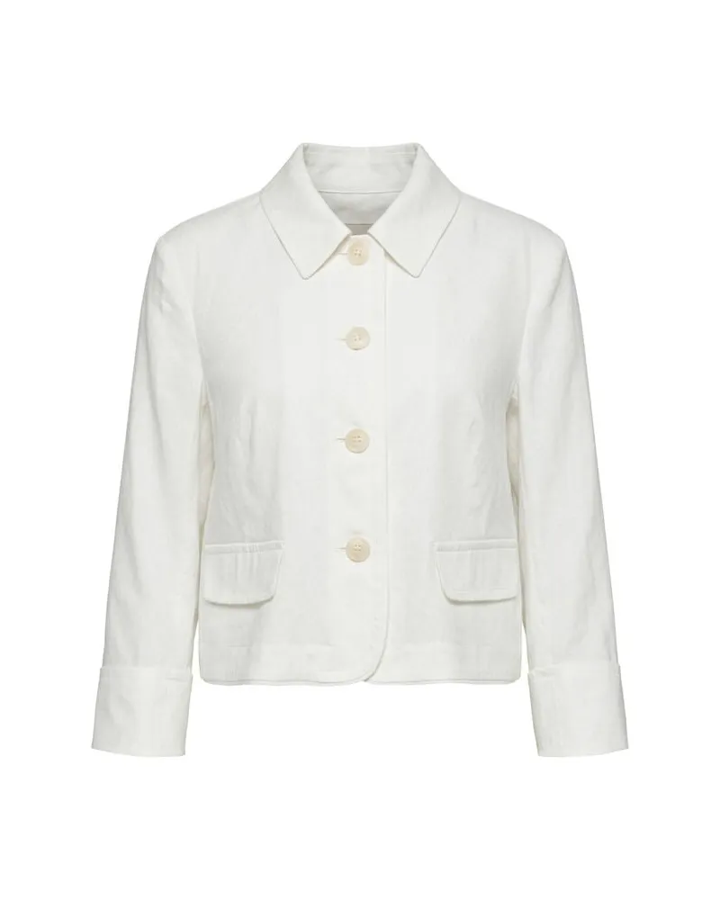 Marc Cain Damen Jacke mit Biesenverzierung Weiss