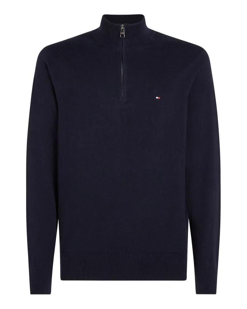 Tommy Hilfiger Herren Strickpullover mit Bio-Baumwolle Regular Fit Marine