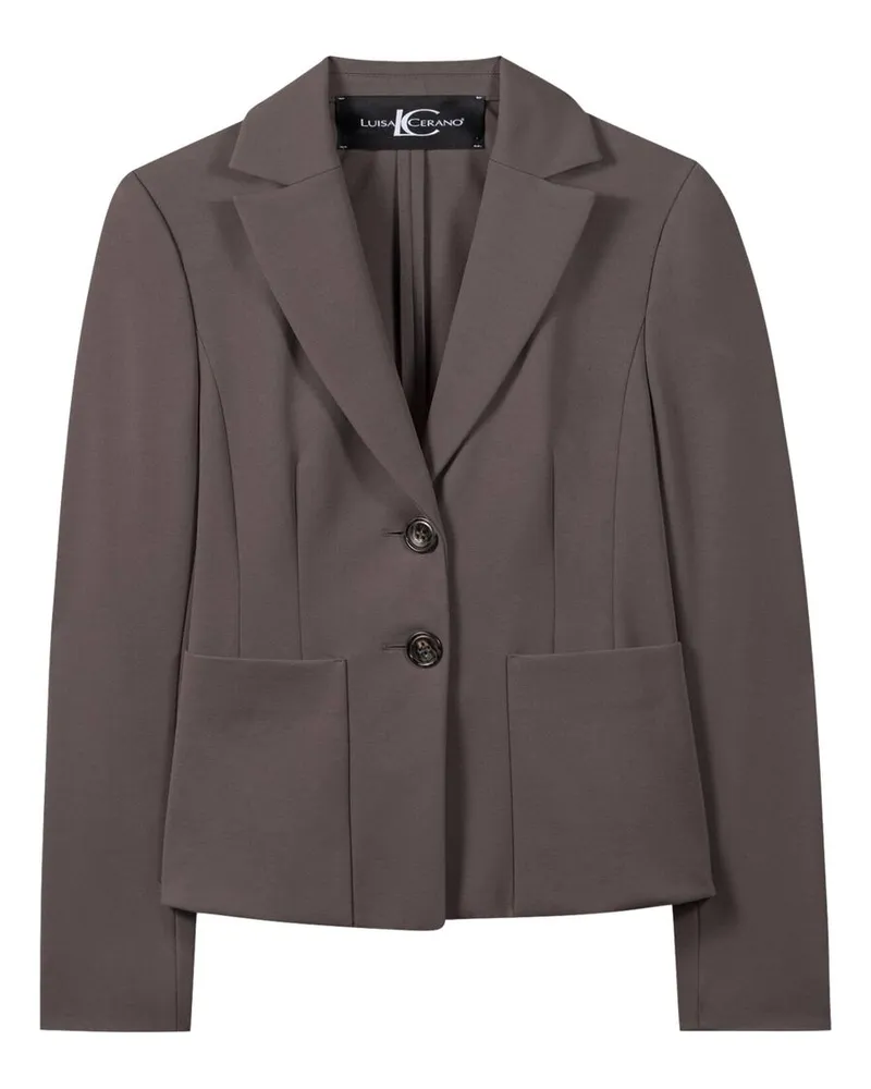 Luisa Cerano Damen Blazer aus Punto Milano Taupe