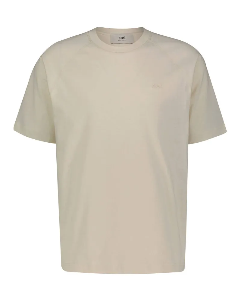 AMI Paris Herren T-Shirt aus Baumwolle Sand