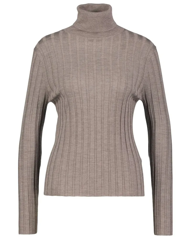 ALLUDE Damen Rollkragenpullover aus Wolle Taupe
