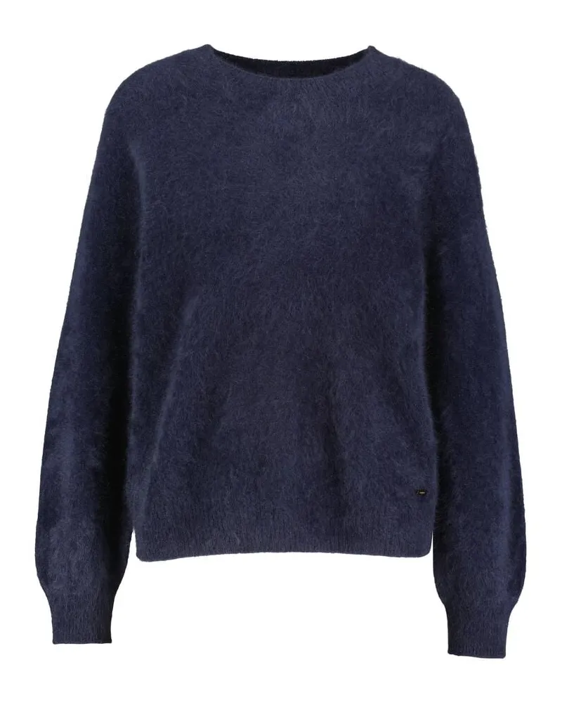 Akris Damen Pullover aus gebürstetem Kaschmir Marine