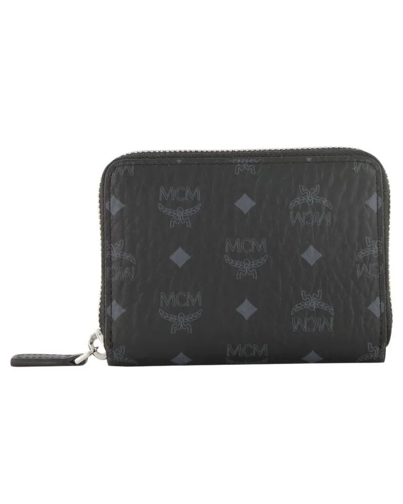 MCM Damen Geldbörse VISETOS ORIGINAL ZIP AROUND SMALL WALLET Schwarz